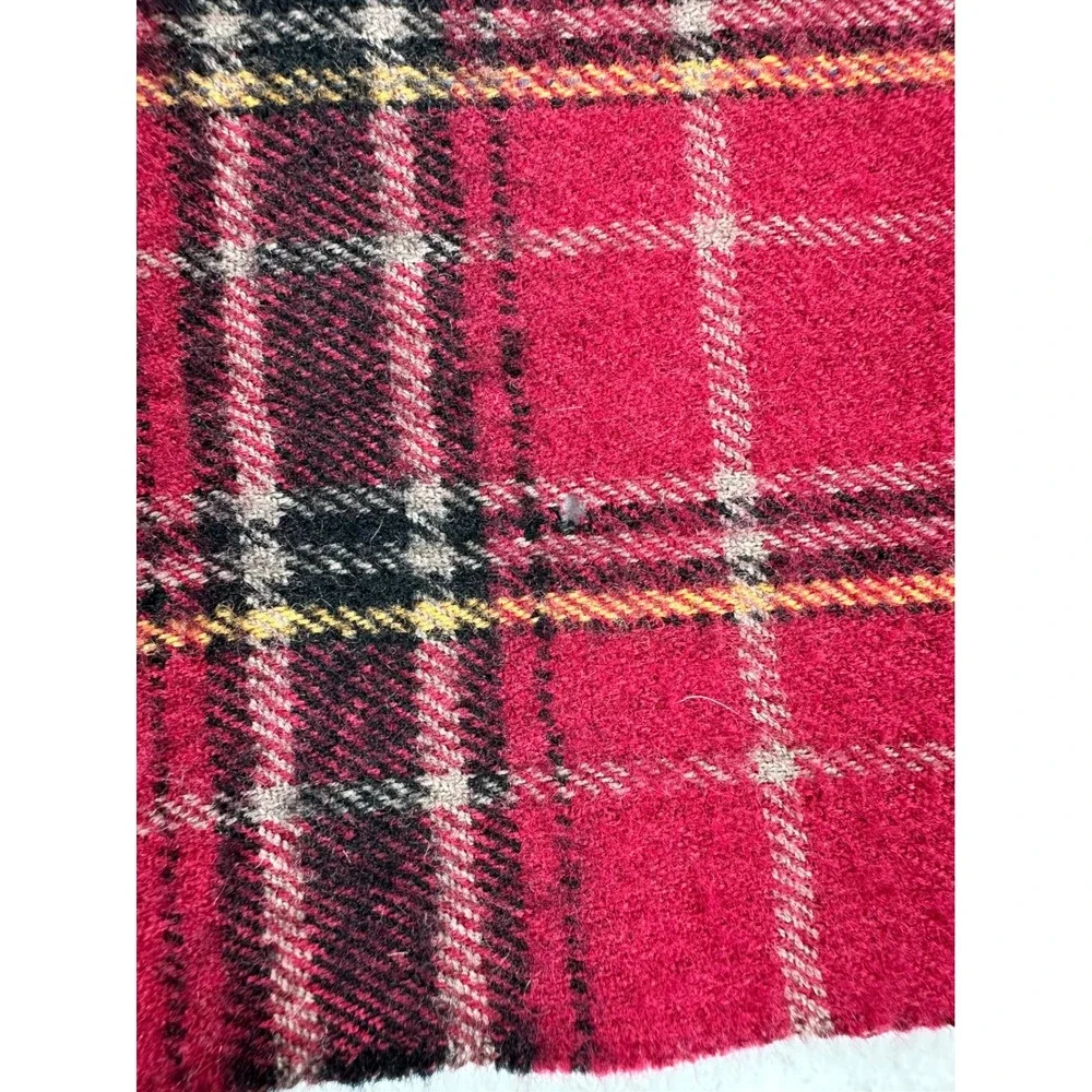 Vintage Wool Scarf Bundle Superba Australian Wool Red Plaid & Navy Lambswool